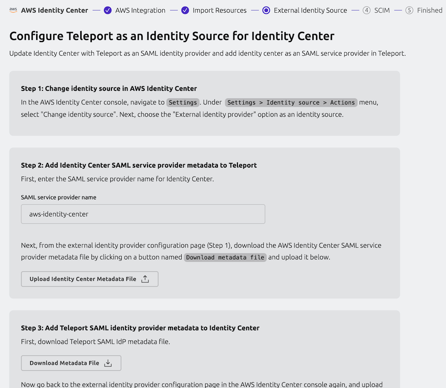 Configure identity source